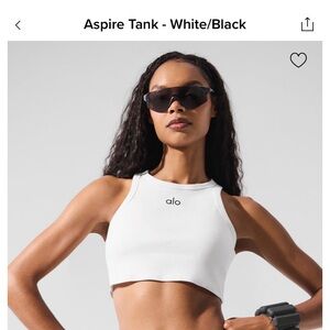Alo White Aspire Tank Top S